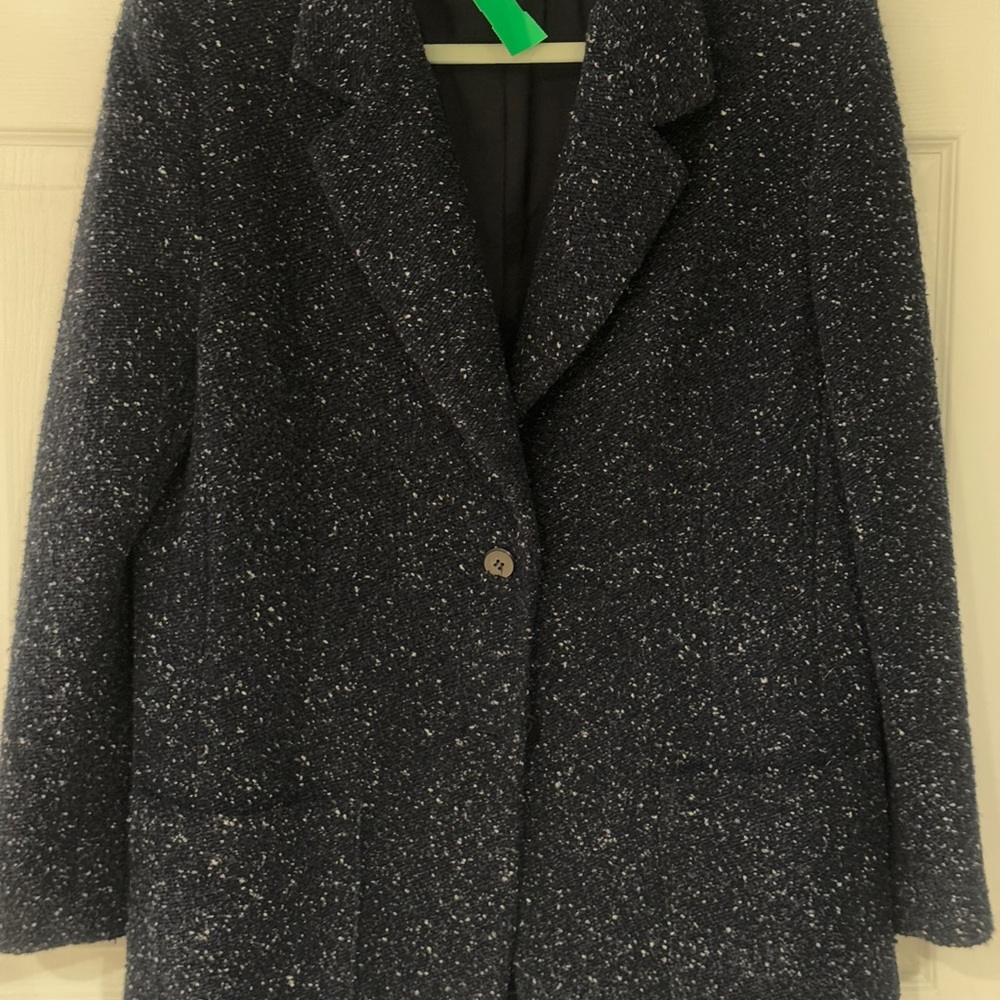 Chic Navy Speckled Coat
